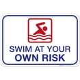 thumbnail image 1 of Swim at Your Own Risk Sign, Pool Sign,, 1 of 1
