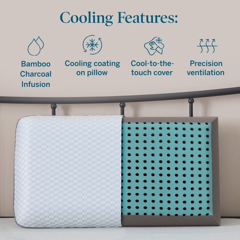 Cooling Charcoal Gel Memory Foam Queen Pillow photo 4