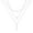 Silver-Long Strip Multi-Layer, variant on Layered Silver Necklace for Women 14K-White-Gold-Plated Silver Necklace Multi Layered Necklaces for Women Jewelry