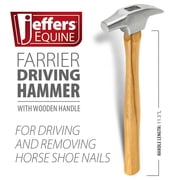 Jeffers Equine Farrier Driving Hammer for Horses, 11.5 Wood Handle Steel Head, Horseshoe Nail Removal Tool, Hoof Care for Shoeing and Trimming, Farrier Equipment, Livestock Blacksmith Tool