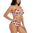 thumbnail image 2 of Rocae Love for Bikini Set for Women Two Piece Sexy High Swimsuits Split Crossover Bikini Large, 2 of 9