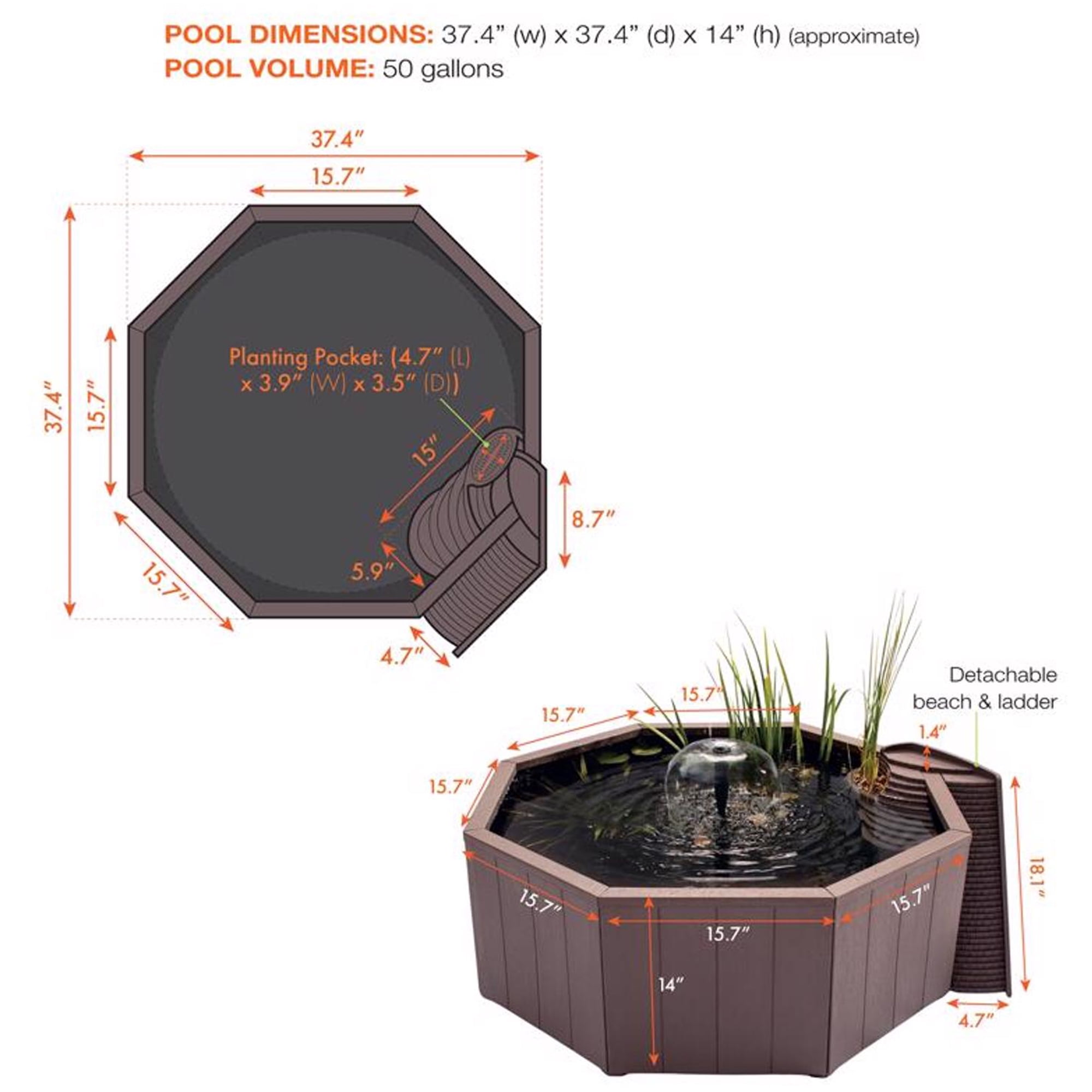 Blagdon Aquagarden 50 gal Resin Pond Kit