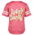 thumbnail image 2 of Looney Tunes Lola Bunny Girls Baseball Jersey, Short Sleeve Button-Up Graphic Shirt- Little and Big Girl Sizes, 2 of 7