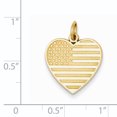 thumbnail image 2 of Drapeau en Or Jaune 14K avec Cœur, 2 of 2