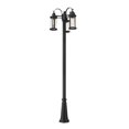 thumbnail image 1 of Z Lite 569MP3-519P-BK 115 in. Roundhouse 3 Light Black Outdoor Post Mounted Fixture, 1 of 1