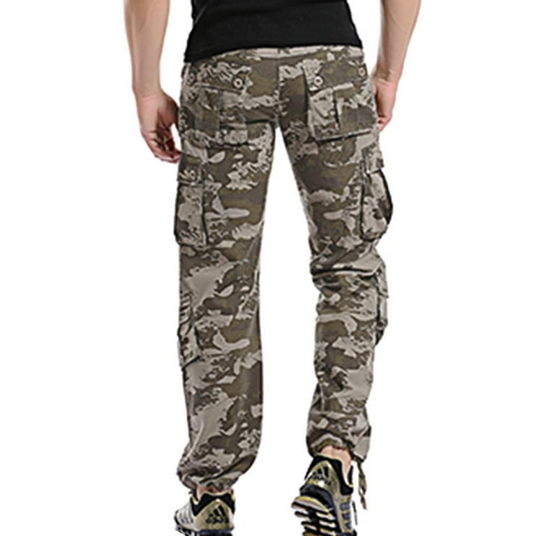 Men s Camouflage Loose Cargo Pants Outdoor Hiking Jogger Quick Dry Pant with Multi Pockets Autumn All match Pants Walmart