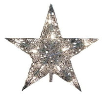 Kurt Adler 10-Light Silver Wire Treetop, 9-Inch