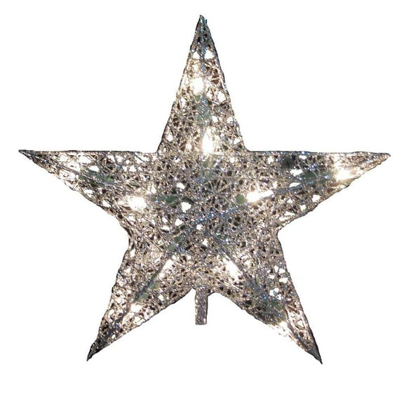 Kurt Adler 10-Light Silver Wire Treetop, 9-Inch