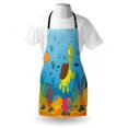 thumbnail image 4 of Deep Sea Apron, Funny Turtle and Different Fish Types in the Bottom of the Ocean Nautical Theme, Unisex Kitchen Bib with Adjustable Neck for Cooking Gardening, Adult Size, Multicolor, by Ambesonne, 4 of 4