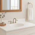 thumbnail image 3 of Design House Cultured Marble 43" x 22" Single Bowl Vanity Top with Centerset Mount and Backsplash, White, 3 of 21
