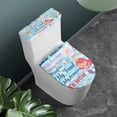 thumbnail image 3 of HELLHERO Toilet Cover Set for Fits All Toilet Shapes Polyester Fabric Soft Machine Washable Stays in Place Stretch Easy to Install Keep Dust Stain Mermaid, 3 of 8