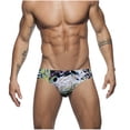 thumbnail image 1 of Bañador tipo slip de hombre, de talle bajo, con estampado de bikini, ideal para la playa. Bañador tipo slip de nailon para hombre., 1 of 5