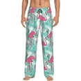 thumbnail image 2 of Kdxio Flamingo Print Men's Sleep Pajama Pant Lounge Pants with Pockets, 2 of 8
