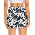thumbnail image 4 of Haiem Floral Flowers Blue Women's 2 in 1 Running Shorts - Lightweight Athletic Workout Gym Yoga Breathable Sports Shorts Liner with Phone Pockets-XX-Large, 4 of 9
