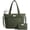 Green, variant on Corduroy Tote Bag for Women, Large Work Laptop Tote Purse with 11 Pockets, Top-Zip Ladies Bag, Casual Shoulder Handbag for Office School Travel Gym College, Checked Brown White