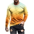 thumbnail image 2 of Blusas y camisas de manga larga con cuello redondo para hombre, blusas casuales de cuello redondo y manga larga, camisetas estampadas, blusas para hombre, 2 of 5