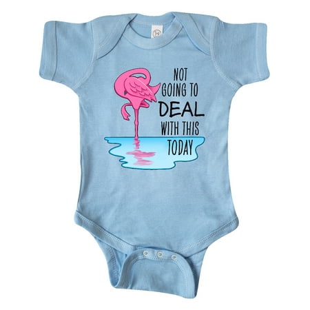 

Inktastic Not Going to Deal with This Today- sleeping flamingo Gift Baby Boy or Baby Girl Bodysuit