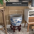 thumbnail image 4 of Red Lantern 14" Landscape Blue & White Porcelain Fishbowl Planter, 4 of 6
