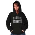 thumbnail image 3 of Find Strength In You Workout Motivate Unisex Plus Fleece Graphic Hoodie Brisco Brands 2X, 3 of 5