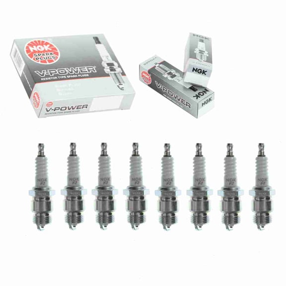 8 pc NGK V-Power Spark Plugs compatible with Ford F-100 5.0L 5.8L 5.9L 6.4L V8 1966-1976