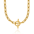 thumbnail image 3 of 14K Solid Yellow Gold Paperclip Cable Rolo Link Chain Belcher Necklace Toggle Clasp, 3 of 8
