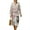 Ink Cat Peach Blossom, variant on COEQINE Women's Midi Dress 3/4 Sleeve Wrap V-Neck Oriental Casual Sundress, Loose Fit Linen-Like Calf Length Tunic Dress for Women, Machine Washable, Size S, Ink Cat Peach Blossom