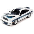 thumbnail image 2 of 1978 Ford Mustang Cobra II White with Blue Stripes Classic Gold Collection 2023 Release 1 Limited Edition to 4500 pieces Worldwide 1/64 Diecast Model Car by Johnny Lightning, 2 of 3