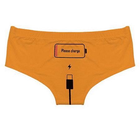 Fulorrnie Underwear for Women Plus Size Cheeky Breathable Seamless Panty Funny Cute High Cut Comfort Panties Orange L