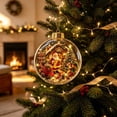 thumbnail image 6 of LED Christmas Scene Ornament Ball, 3.9-Inch Dimensional Sphere with Flat Printed Artwork for Tree, Mantel, Window and Holiday Gift Decor, 6 of 8