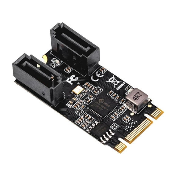 SYBA SI-ADA40149 M.2 (B M Key) 22x42 to SATA III 2 Ports Adapter Card, Jmicro JMB582 Chipset