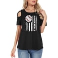 thumbnail image 2 of Camiseta estampada con estilo para mujer, blusa de manga corta, cuello redondo, camisetas informales OAVQHLG3B Store lin121212, 2 of 4
