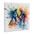 thumbnail image 2 of Stupell Industries Contemporary Watercolor Hockey Faceoff Canvas Art, 17 x 17, by Creative Studio, 2 of 8