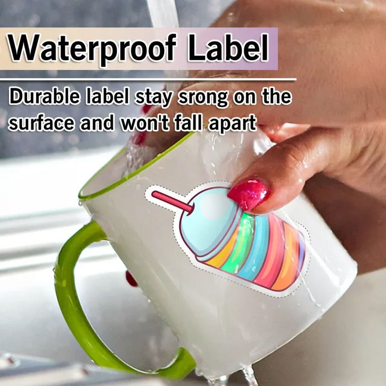 Koala Sublimation Sticker Paper Waterproof, 100 Sheets Bulk, Glossy White, 8.5x11 for Sublimation Heat Transfer