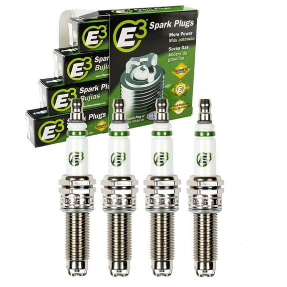 4 pc E3 Spark Plugs compatible with Honda Civic 1.8L 2.4L L4 2012-2015