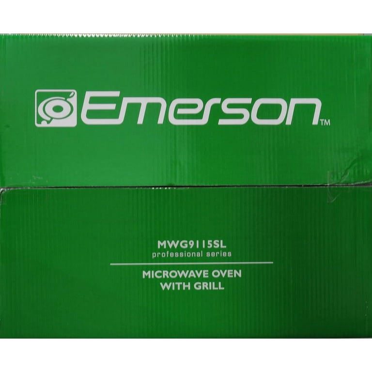 Emerson 1.2 CU. FT. Horno microondas con grill, de 1100W, con control  táctil, de acero inoxidable, MWG9115SB