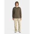 thumbnail image 2 of No Boundaries Cotton Oversized Tee with Long Sleeves, Men's & Big Men's, 2 of 5