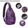 thumbnail image 2 of Sling Backpack,Witch's Brew Halloween Pattern Sling Bag with Water Bottle Holder,Waterproof Sling Bag for Men/Women with Headphone Jack for Hiking,Travel, 2 of 6