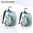 thumbnail image 2 of Easygdp Let's go Travel Durable Canvas Laptop Backpack,Water-Resistant,Adjustable Shoulder Strap,Large Capacity,Lightweight,Fits 15-17in Laptops for School, Work, Travel-Medium, 2 of 5