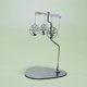 thumbnail image 1 of Candelabro giratorio, bandeja triangular redonda, romántico candelabro de acero inoxidable europeo giratorio con forma de carillón de viento para aromaterapia, para decoración de fiestas en el hogar,, 1 of 5
