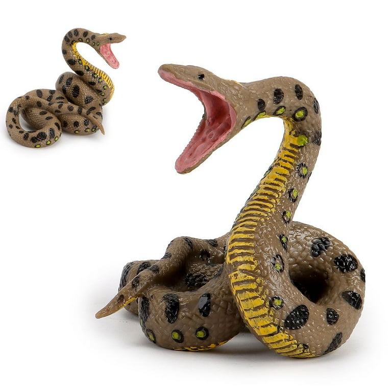 Spencer Realistic Fake Snake Lifelike Real Scary Rubber Toy Snakes Figure for Halloween April Fool s Day Prank Props