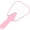 Pink, variant on Handheld Mirrors with Handle Small Face Mirror, Tooth Shaped Hand Mirror Makeup, Used for Dentist Office, Clinic, Bathroom, Barber and Salon - White
