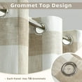 thumbnail image 4 of DriftAway Room Divider Curtain for Bedroom Patio Door Sliding Glass Door Curtains Buffalo Check Plaid Privacy Thermal Closet Curtain Extra Wide Blackout Curtains Grommet 108W X 96L Inch Taupe 1 Panel, 4 of 9