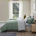 thumbnail image 3 of Virtu California King Comforter Set, 7pc Bed in a Bag, Reversible Bedding Comforter Sets with Sheets, Sage Green, 3 of 9