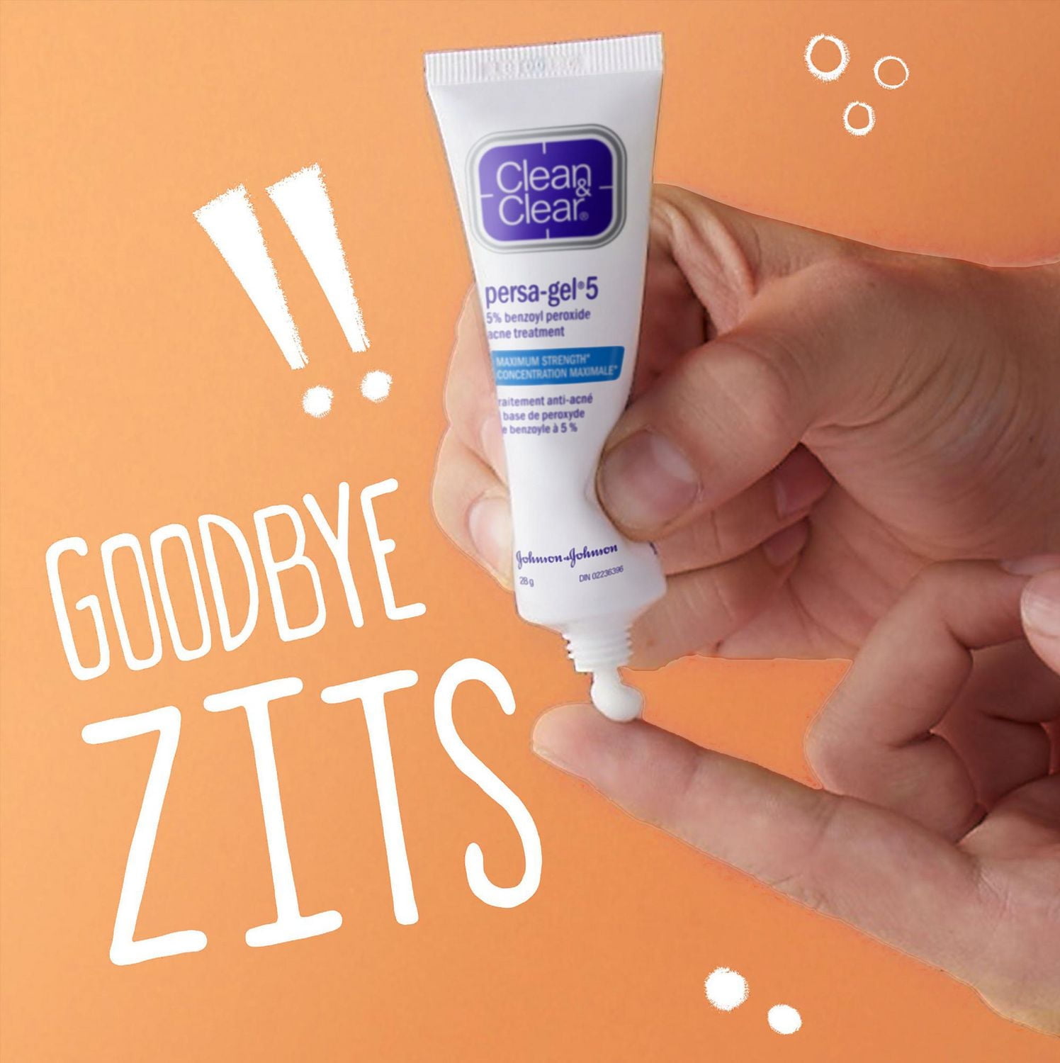 Clean & Clear Persa-Gel 5, 5% Benzoyl Peroxide, Maximum Strength Acne Medication, 28 g