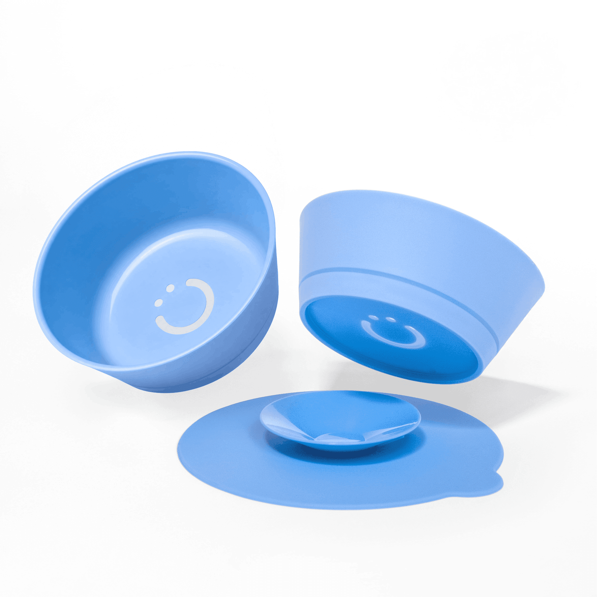 Ubbi Suction Bowls with Interchangeable Suction Base for Babies and Toddlers, 2 Pack, Polaris Blue