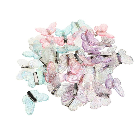 LOLIPPYY 40 Pieces Colorful Butterfly Hair Clips Set, Assorted French Snap Clips, Gentle and Stylish Hair Accessories