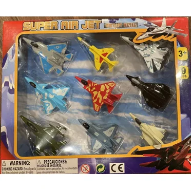 9PC Diecast Model Toy Super Air Plane Jet Collection Set