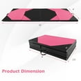 thumbnail image 3 of Gymax 10' x 4' x 2'' 4-Panel Folding Gymnastics Exercise Mat w/ Hook & Loop Fasteners Rose Red & Black, 3 of 10