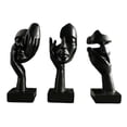 thumbnail image 4 of 3 piezas de estatuas de pensadores, manualidades, adornos de mesa, esculturas faciales abstractas para negro, 4 of 9
