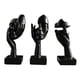 thumbnail image 4 of 3 estatuas de pensadores coleccionables, regalos de cumpleaños, manualidades, decoraciones de escritorio de resina negro, 4 of 9